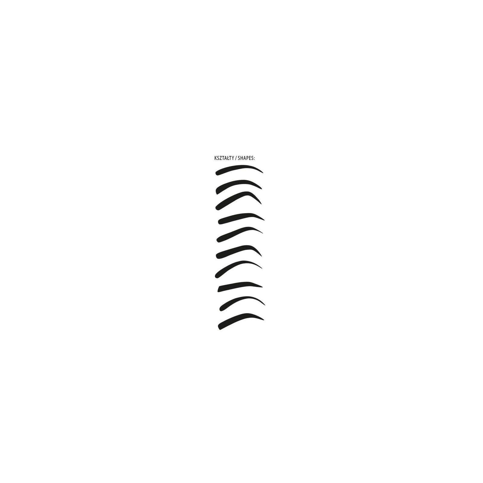 DELIA Eyebrow Expert szablony do brwi 10 różnych kształtów 