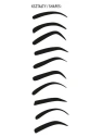 DELIA Eyebrow Expert szablony do brwi 10 różnych kształtów 