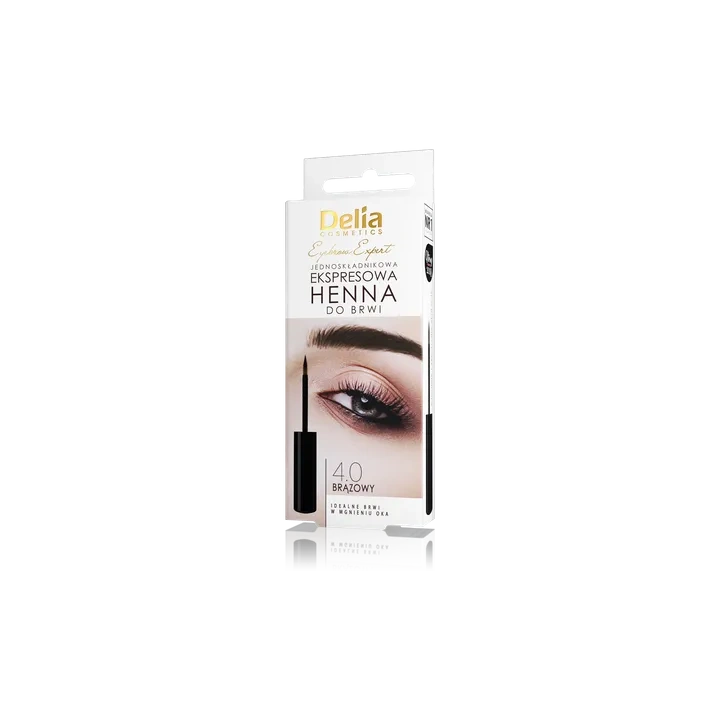DELIA Eyebrow Expert Ekspresowa henna do brwi 4.0 Brązowa 6ml