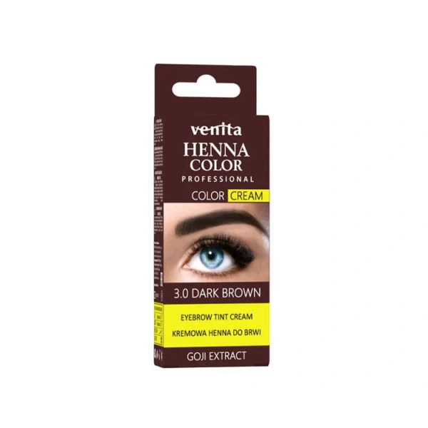 VENITA Henna Color Cream Goji kremowa henna do brwi 3.0 Dark Brown 30g