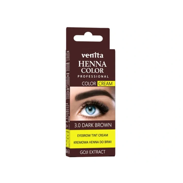VENITA Henna Color Cream Goji kremowa henna do brwi 3.0 Dark Brown 30g