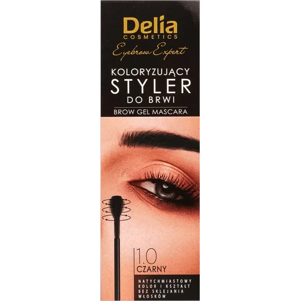 DELIA Eyebrow Expert Styler do brwi 1.0 Czarny 11ml