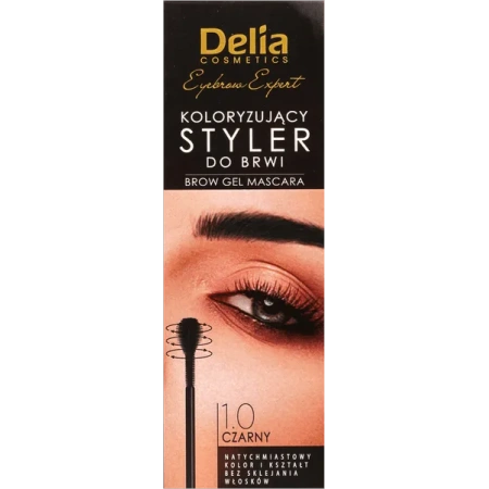 DELIA Eyebrow Expert Styler do brwi 1.0 Czarny 11ml