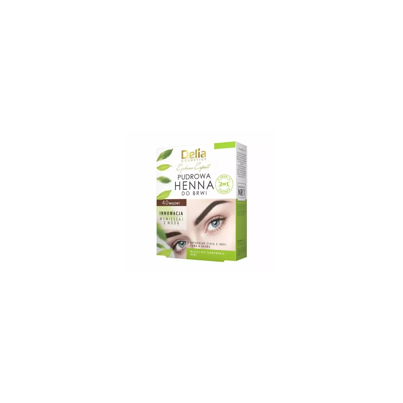 DELIA Eyebrow Expert Pudrowa henna do brwi 4.0 Brąz 4g