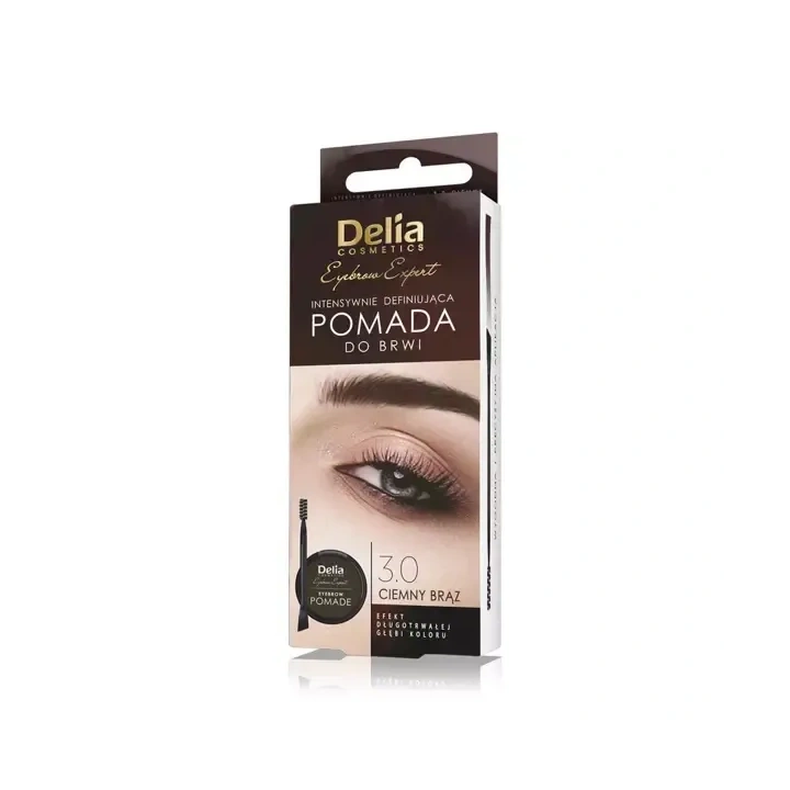 DELIA Stylist Brow pomada do brwi Ciemny Brąz 2,5g