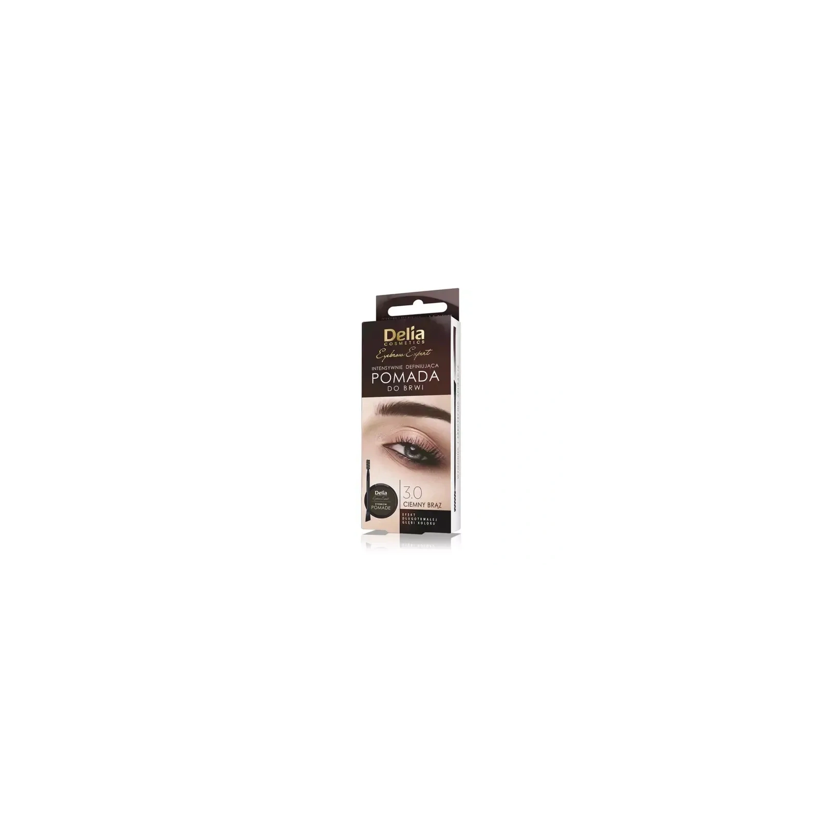 DELIA Stylist Brow pomada do brwi Ciemny Brąz 2,5g
