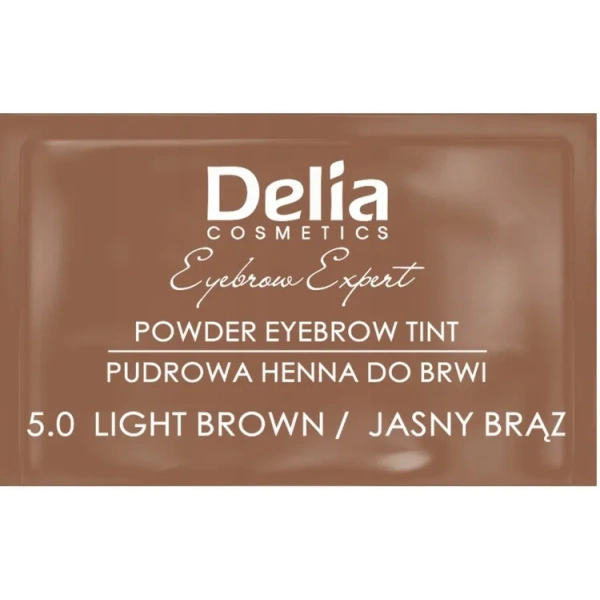 DELIA Eyebrow Expert pudrowa henna do brwi 5.0 Jasny Brąz 4g