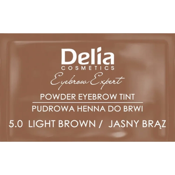 DELIA Eyebrow Expert pudrowa henna do brwi 3.1 Czarny Brąz 4g