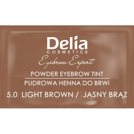 DELIA Eyebrow Expert pudrowa henna do brwi 3.1 Czarny Brąz 4g