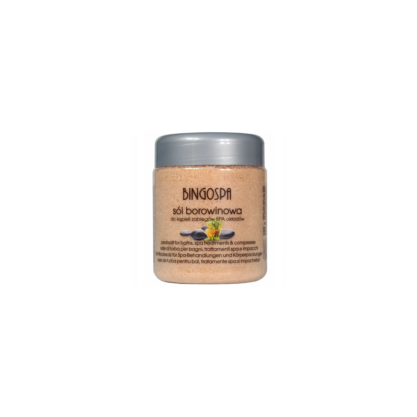 BINGOSPA sól do kąpieli zabiegów SPA i okładów Borowinowa 600g 