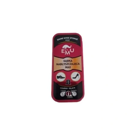 EMU Shine Shoe Sponge gąbka do butów z pastą nabłyszczająca Max czarna