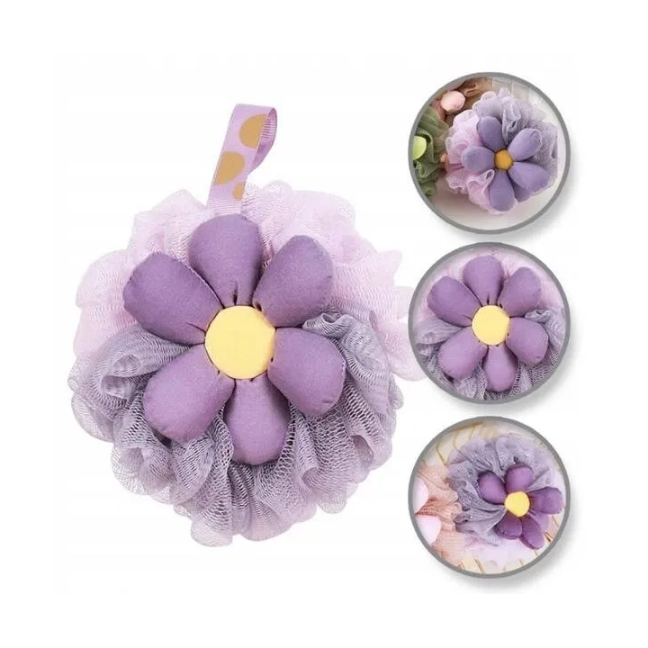 ECARLA myjka gąbka do mycia ciała na mokro 15cm Sweety Fiolet GB14FIO 
