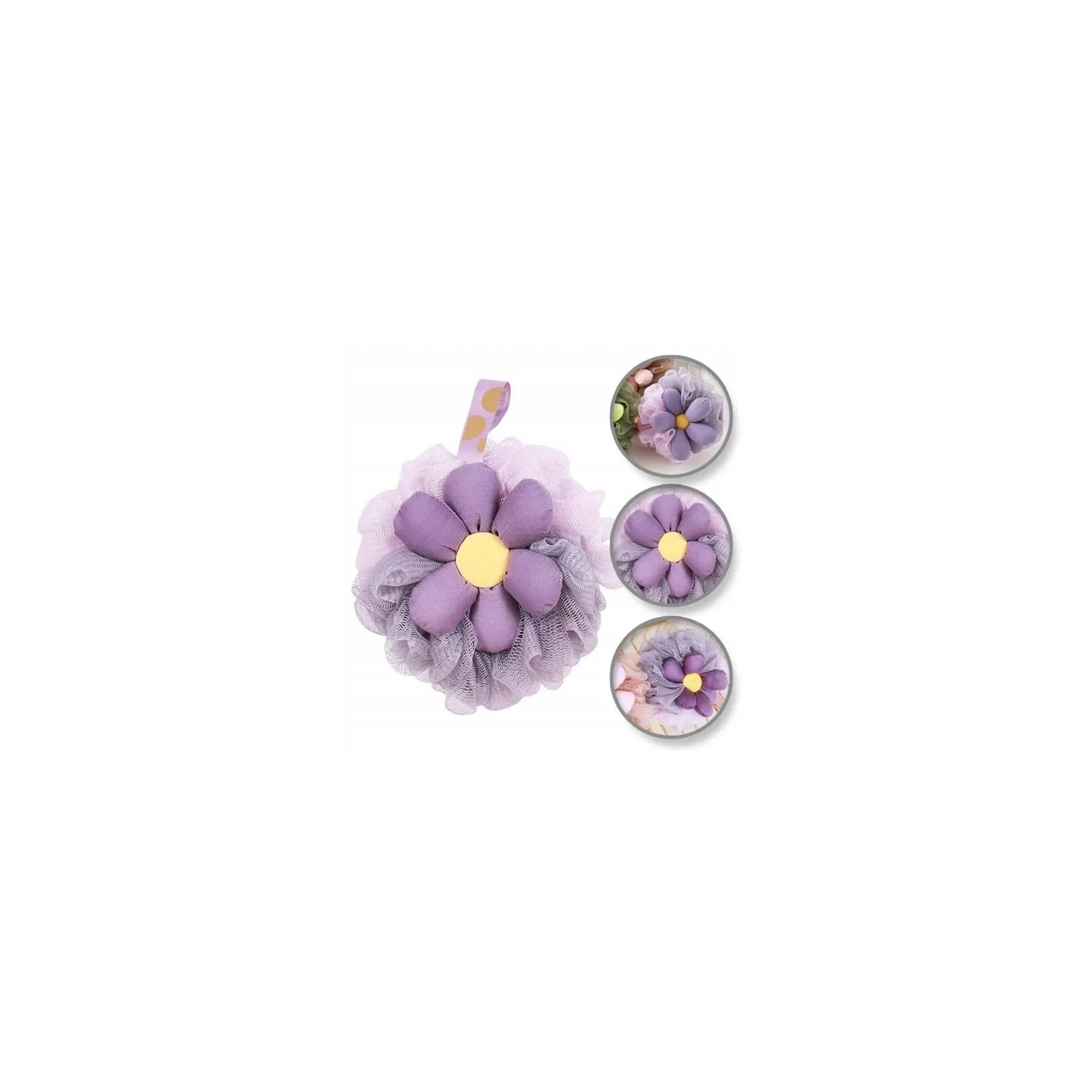 ECARLA myjka gąbka do mycia ciała na mokro 15cm Sweety Fiolet GB14FIO 