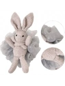 ECARLA myjka gąbka do mycia ciała na mokro Falbanki Bunny Szara 15cm GB10SZ