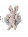 ECARLA myjka gąbka do mycia ciała na mokro Falbanki Bunny Szara 15cm GB10SZ