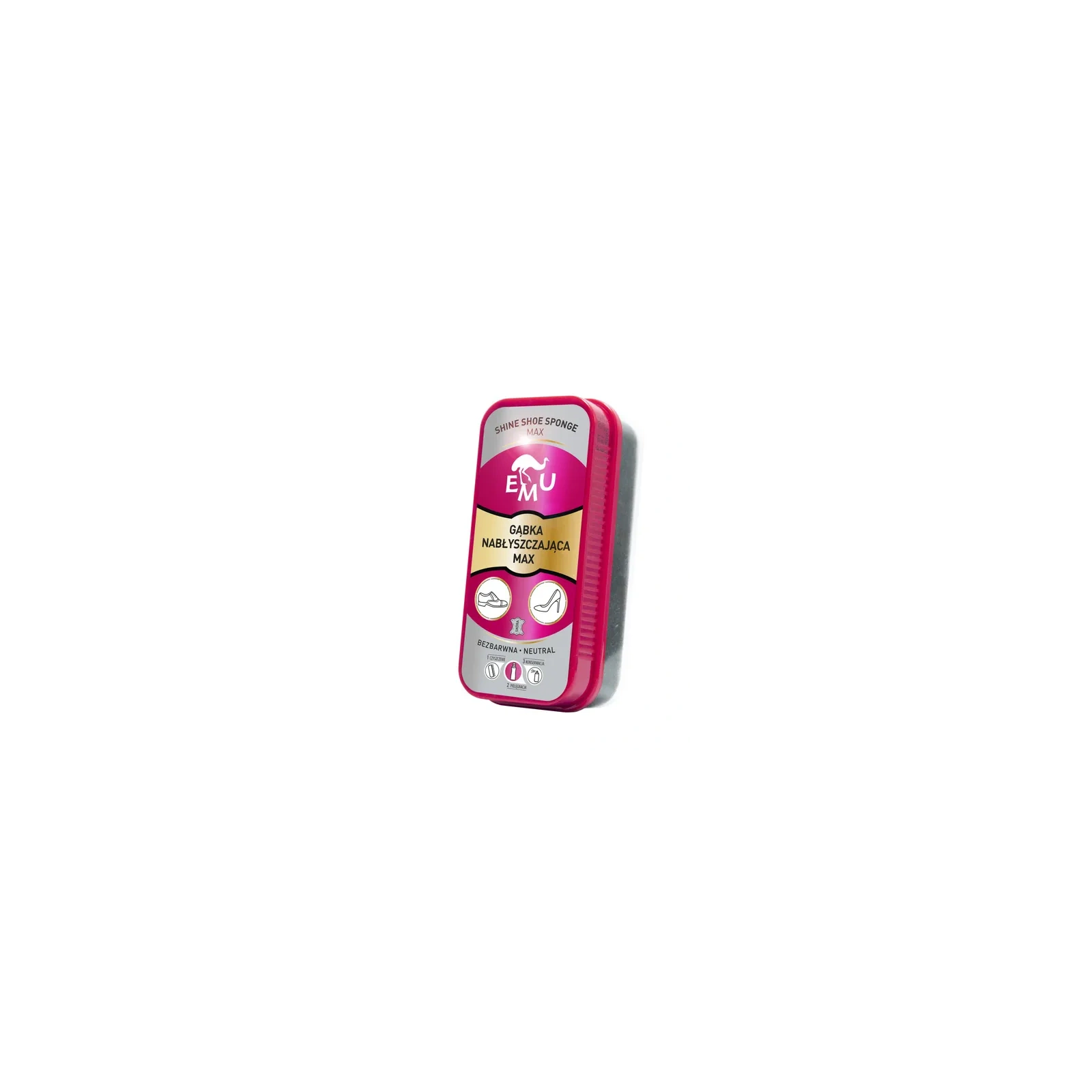 EMU Shine Shoe Sponge gąbka do butów z pastą nabłyszczająca Max bezbarwna 