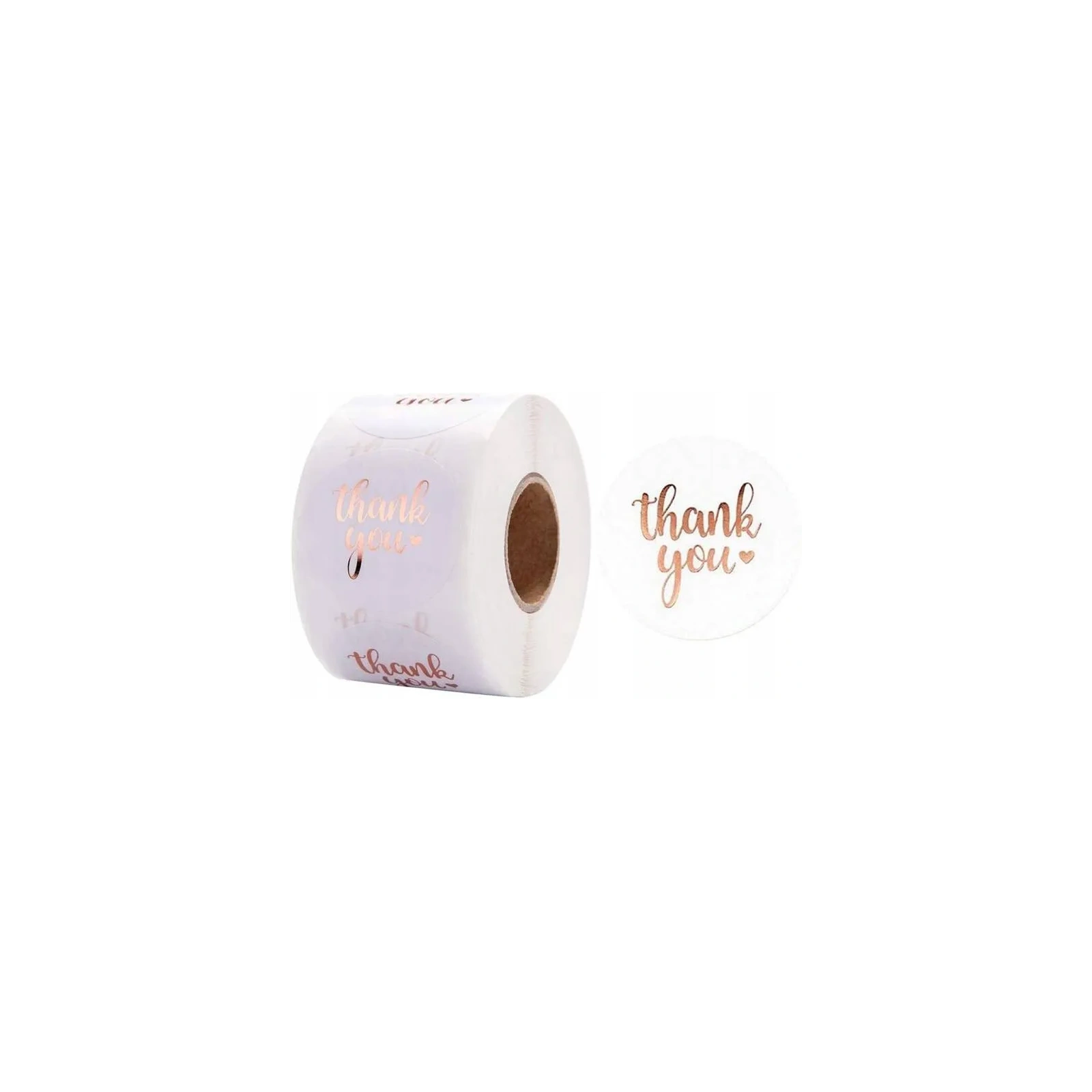 ECARLA naklejki Thank You opalizujące Rose Gold NNK07 500szt 