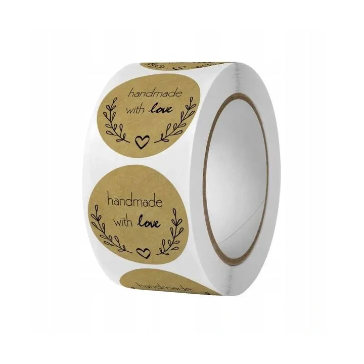 ECARLA naklejki Handmade with Love NNK11 500szt 