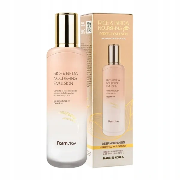 Farmstay FARMSTAY Rice &amp; Bifida emulsja do twarzy odżywcza 120ml