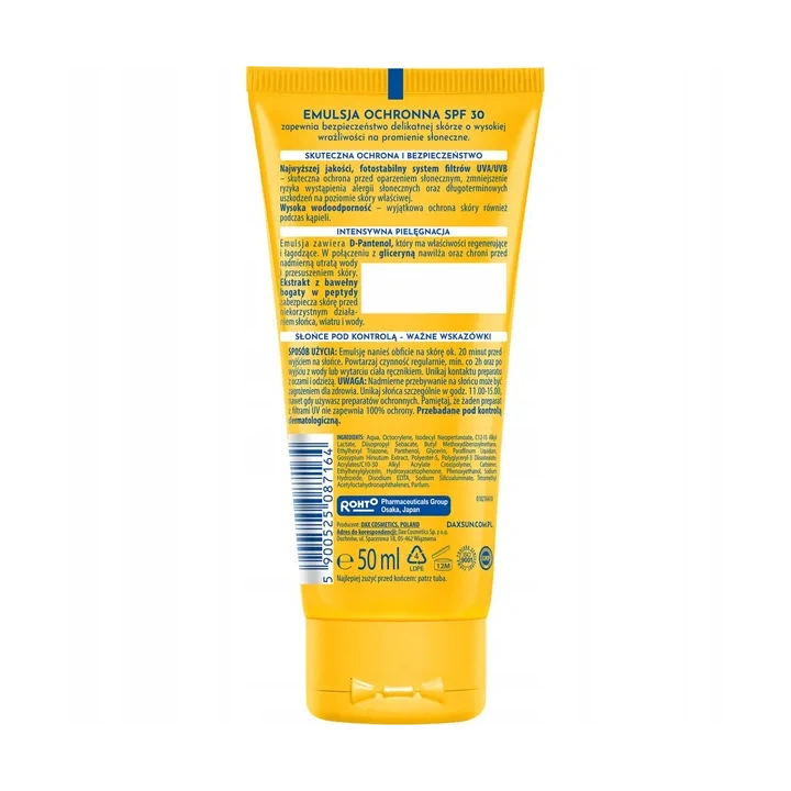 DAX Sun wodoodporna emulsja ochronna do twarzy i ciała SPF30 50ml