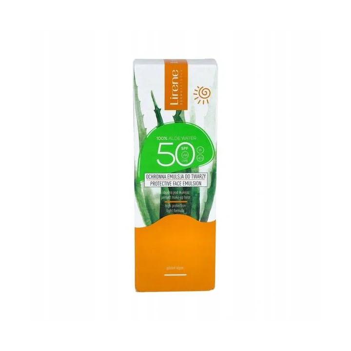 LIRENE Sun ochronna emulsja do twarzy nawilżająca SPF50, Aloes WTP 50ml