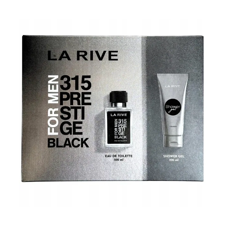 LA RIVE Men zestaw [woda toaletowa 100ml + żel pod prysznic 100ml] 315 Prestige Black
