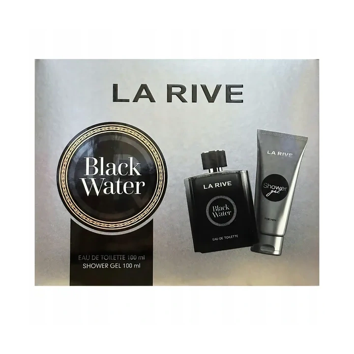LA RIVE Men zestaw [woda toaletowa 100ml + żel pod prysznic 100ml] Black Water