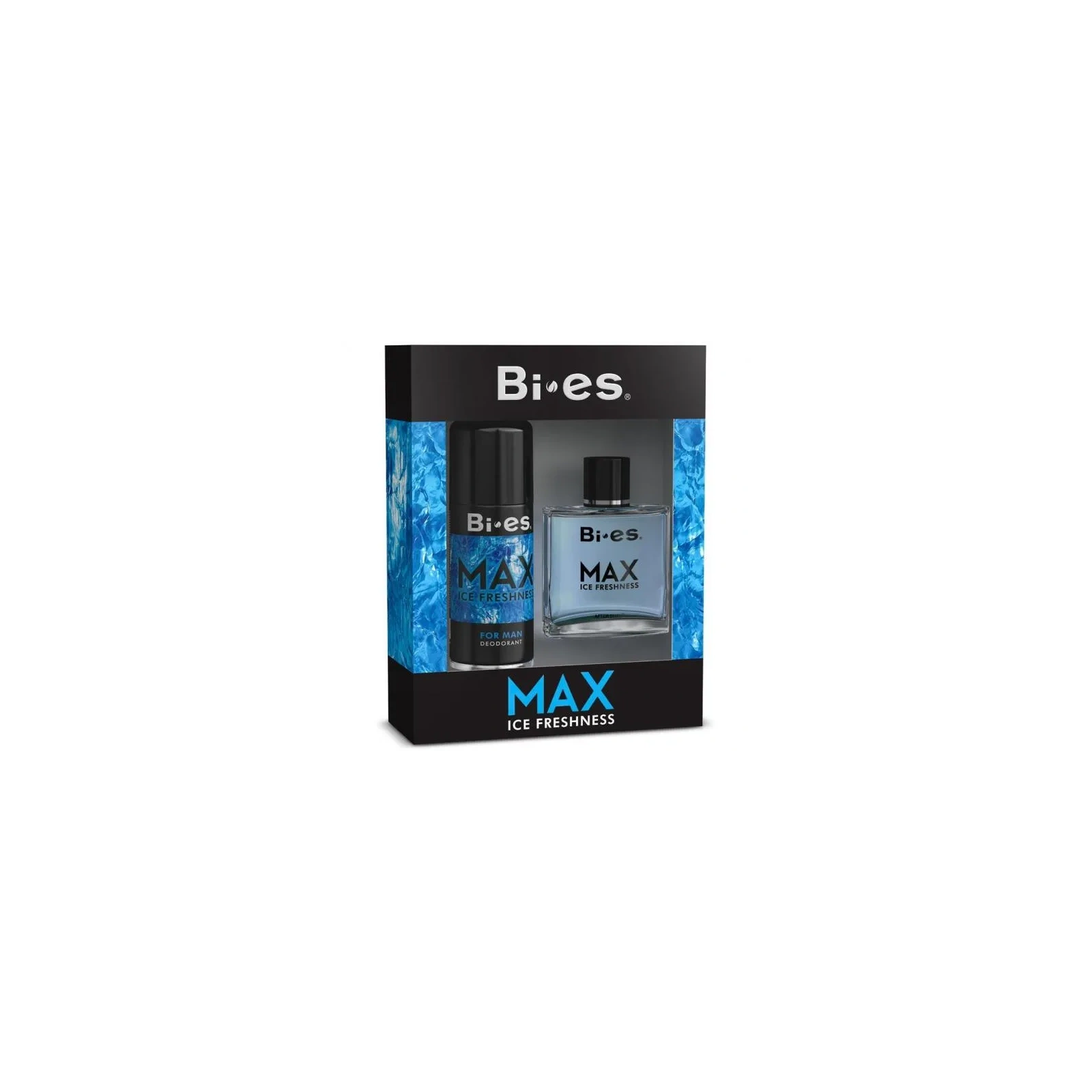 BIES Men Max Ice Freshness zestaw prezentowy [woda toaletowa 100ml + dezodoran 150ml]