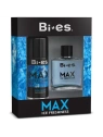 BIES Men Max Ice Freshness zestaw prezentowy [woda toaletowa 100ml + dezodoran 150ml]