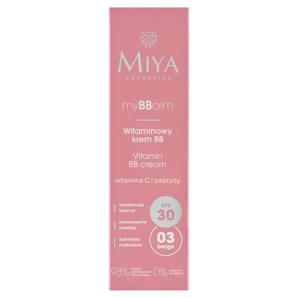 MIYA MyBBalm witaminowy krem bb nawilżający 03 beige SPF30 30ml