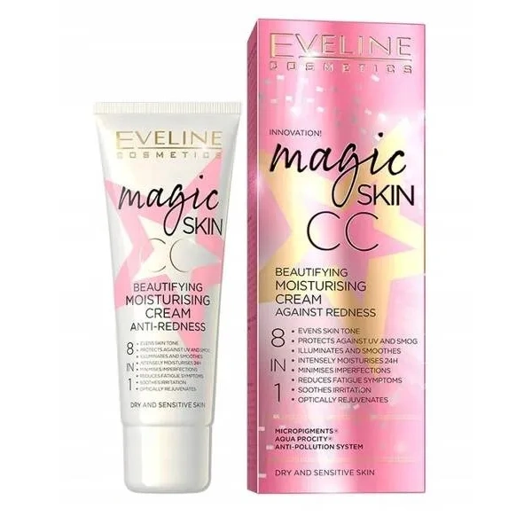 EVELINE Magic Skin nawilżający krem CC redukujący zaczerwienienia 8w1 50ml
