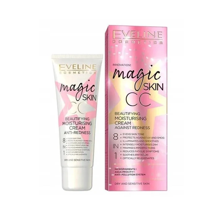 EVELINE Magic Skin nawilżający krem CC redukujący zaczerwienienia 8w1 50ml