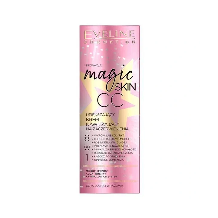 EVELINE Magic Skin nawilżający krem CC redukujący zaczerwienienia 8w1 50ml