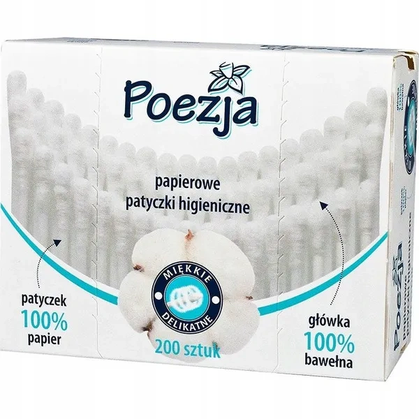 POEZJA Patyczki kosmetyczne Papierowe 200szt