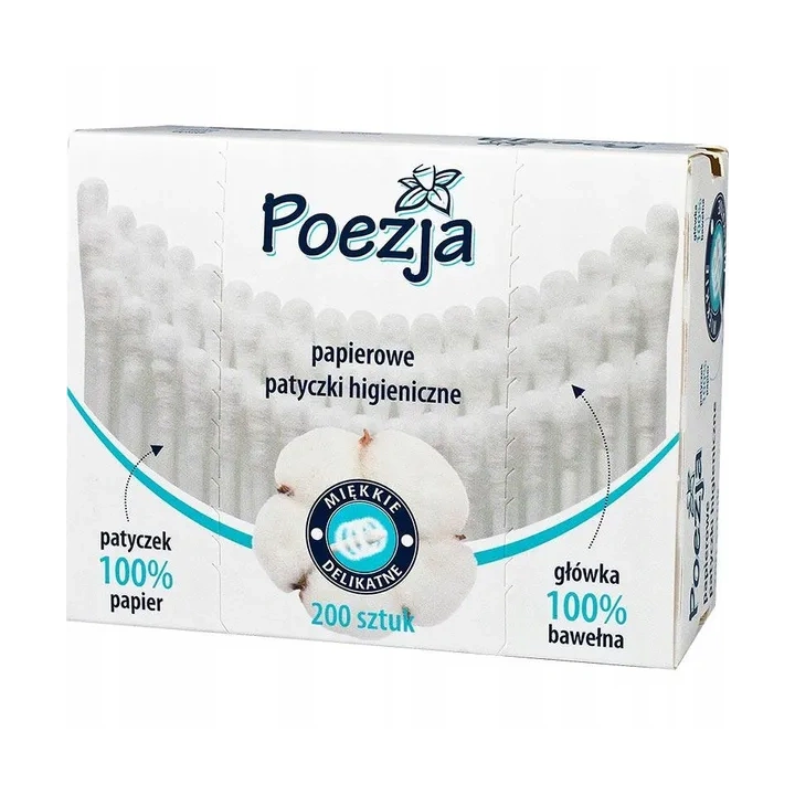 POEZJA Patyczki kosmetyczne Papierowe 200szt