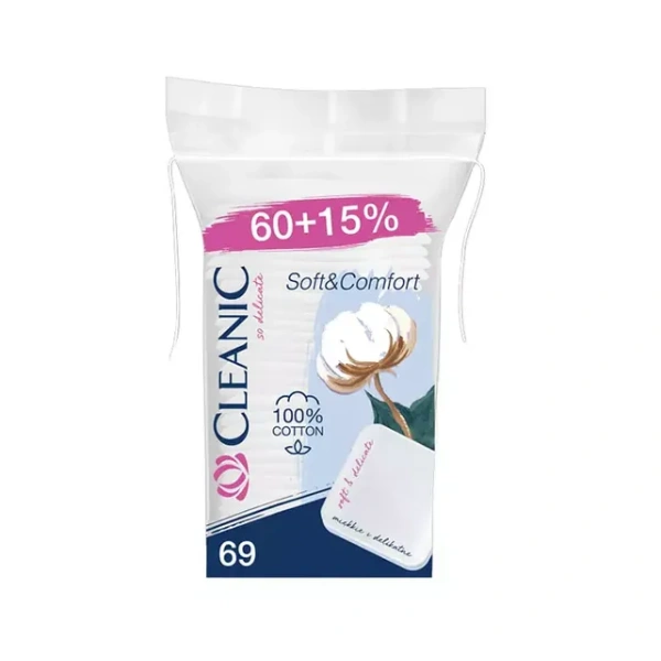 CLEANIC płatki kwadrat 69szt 