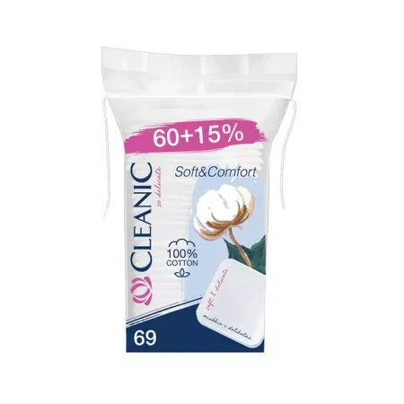 CLEANIC płatki kwadrat 69szt 