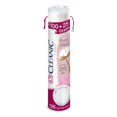 CLEANIC Pure Effect płatki kosmetyczne 100+25szt gratis