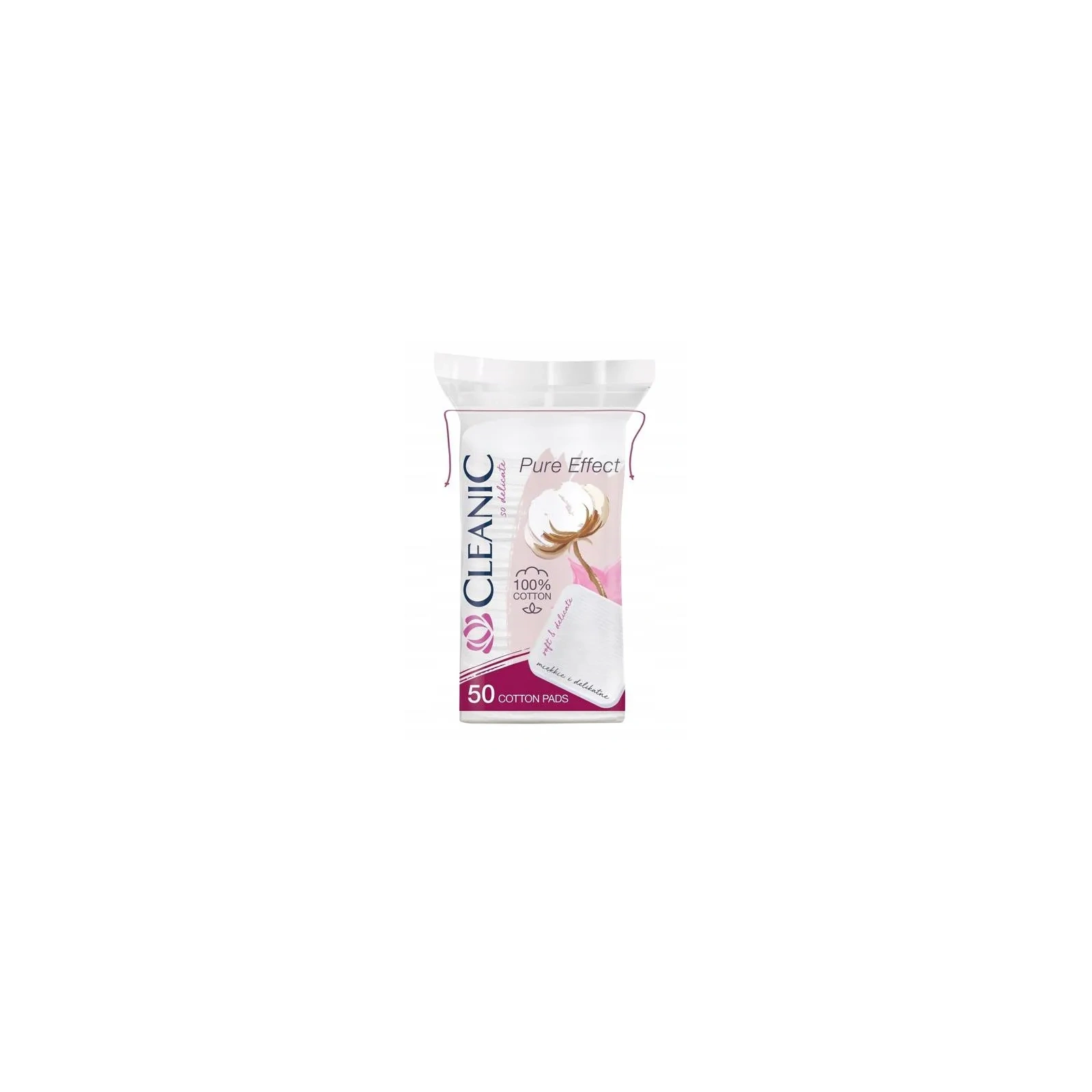 CLEANIC Pure Effect płatki kosmetyczne kwadratowe 50szt