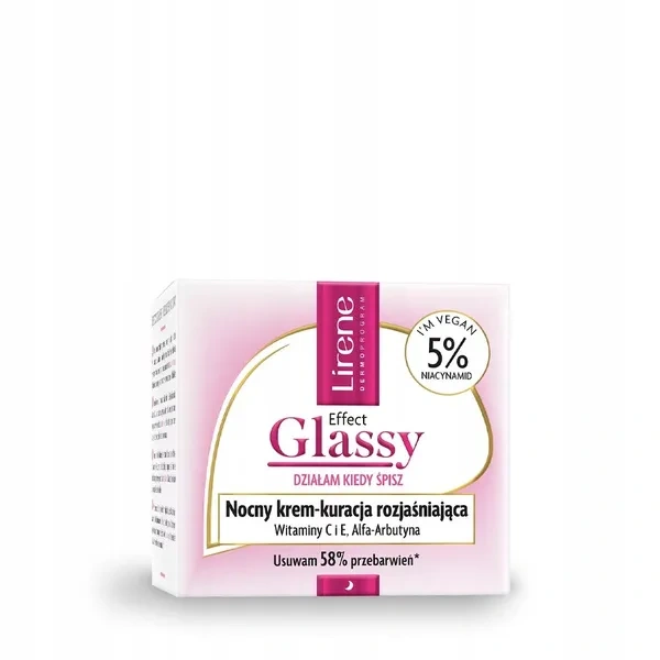 LIRENE Effect Glassy nocny krem-kuracja rozjaśniająca 50ml 