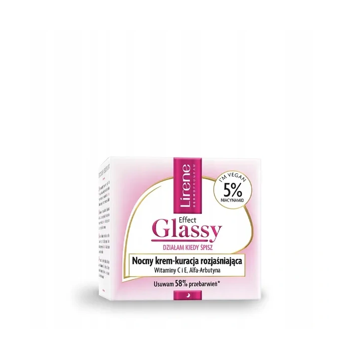 LIRENE Effect Glassy nocny krem-kuracja rozjaśniająca 50ml 