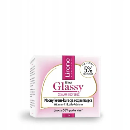 LIRENE Effect Glassy nocny krem-kuracja rozjaśniająca 50ml 