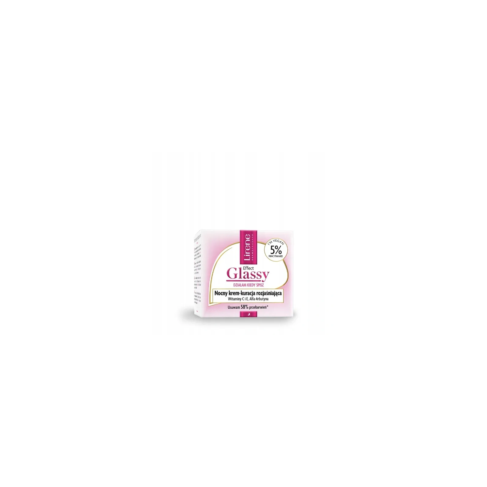 LIRENE Effect Glassy nocny krem-kuracja rozjaśniająca 50ml 