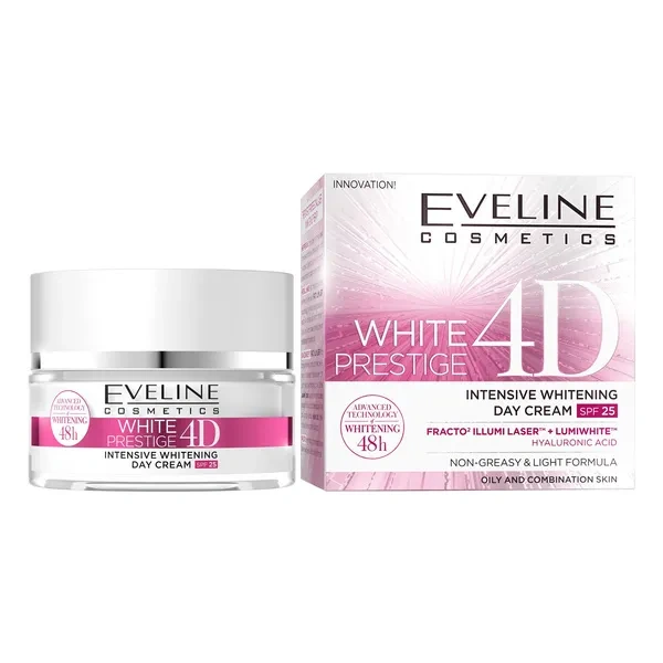 Eveline EVELINE White Prestige 4D krem na dzień intensywnie wybielający SPF25 50ml — Inhaltsstoffe i ocena