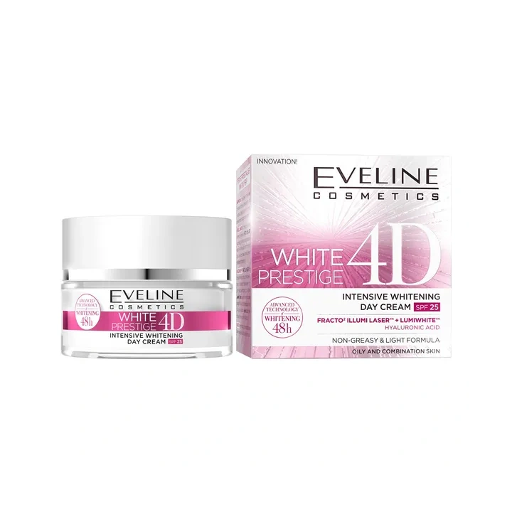 EVELINE White Prestige 4D krem na dzień intensywnie wybielający SPF25 50ml