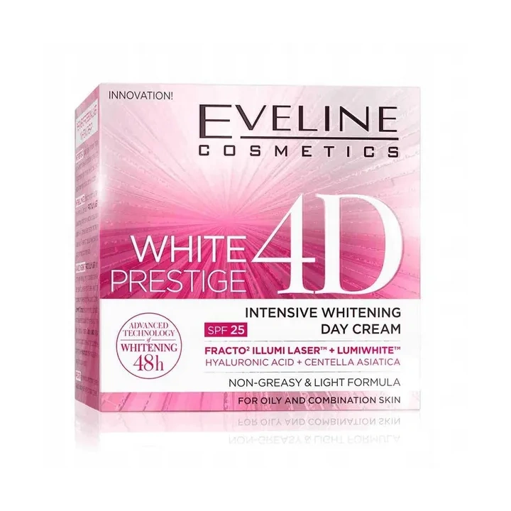 EVELINE White Prestige 4D krem na dzień intensywnie wybielający SPF25 50ml