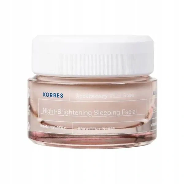KORRES Apothecary Wild Rose krem maska na noc 40ml + KOSMETYCZKA