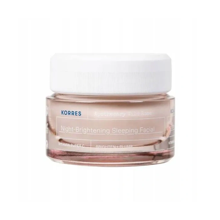 KORRES Apothecary Wild Rose krem maska na noc 40ml + KOSMETYCZKA