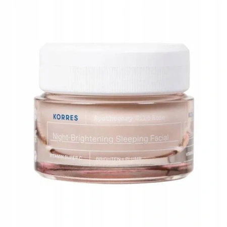 KORRES Apothecary Wild Rose krem maska na noc 40ml + KOSMETYCZKA