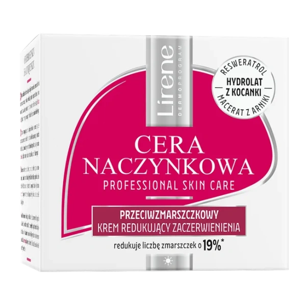 LIRENE Cera Naczynkowa przeciwzmarszczkowy krem redukujący zaczerwienienia 50ml